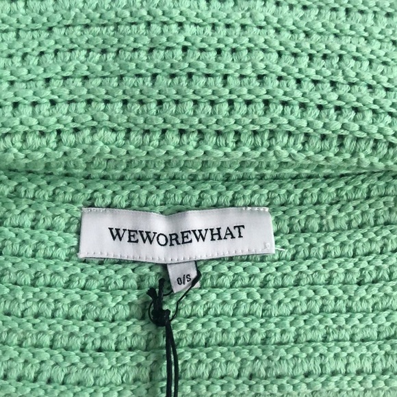 WE Wore What Crochet Solid ZLB Mint Green Bucket Hat Bohemian 100% Cotton - Picture 8 of 13